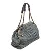 Image 2 : Chanel Grey Black Denim Camelia Large Shoulder Bag