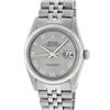 Image 3 : Rolex Mens Stainless Steel 36MM Slate Grey Roman Oyster Perpetual Datejust Wrist
