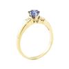 Image 4 : 0.98 ctw Blue Sapphire and Diamond Ring - 14KT Yellow Gold