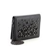 Image 1 : Bottega Veneta Wallet on Chain Pearl Embellished Leather Black
