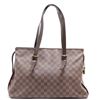 Image 1 : Louis Vuitton Damier Ebene Canvas Leather Chelsea Tote Bag