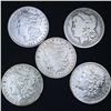 Image 1 : (5) Morgan Silver Dollars ABOUT UNCIRCULATED