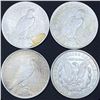 Image 2 : 4 Peace & Morgan Dollars UNCIRCULATED