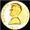 Image 1 : 1910 Gold Lincoln Token GEM PROOF