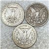 Image 2 : (3) Morgan Silver Dollar  NICELY CIRCULATED