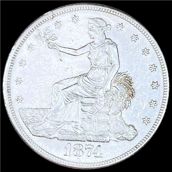 1874-S Silver Trade Dollar CHOICE BU