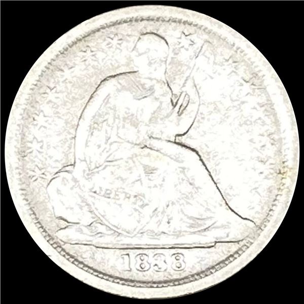 1838 Seated Liberty Dime ABOUT UNCIRCULATED