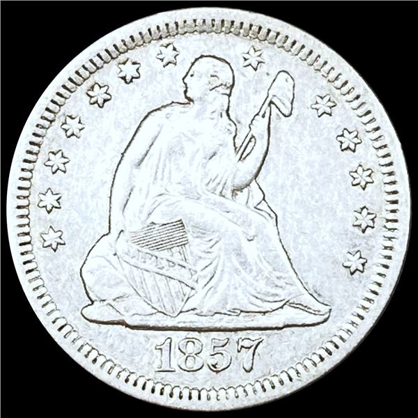 1857-O Seated Liberty Quarter CLOSELY