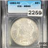 Image 1 : 1883-CC Morgan Silver Dollar ICG - MS65