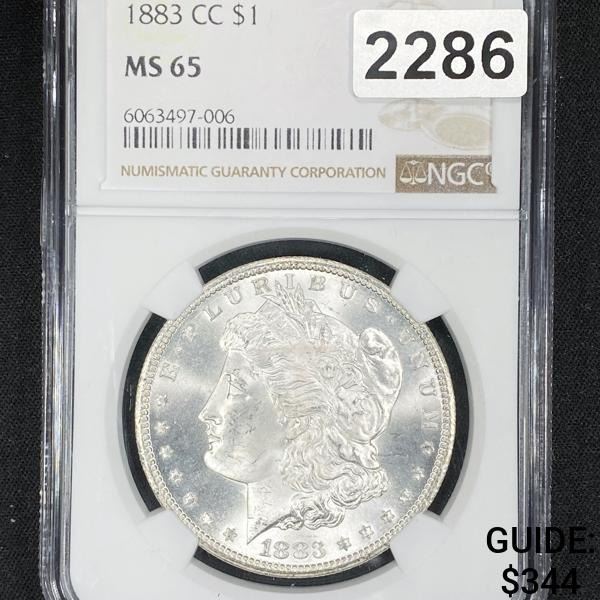 1883-CC Morgan Silver Dollar NGC - MS65