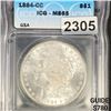 Image 1 : 1884-CC GSA Morgan Silver Dollar ICG - MS65