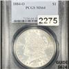 Image 1 : 1884-O Morgan Silver Dollar PCGS - MS64