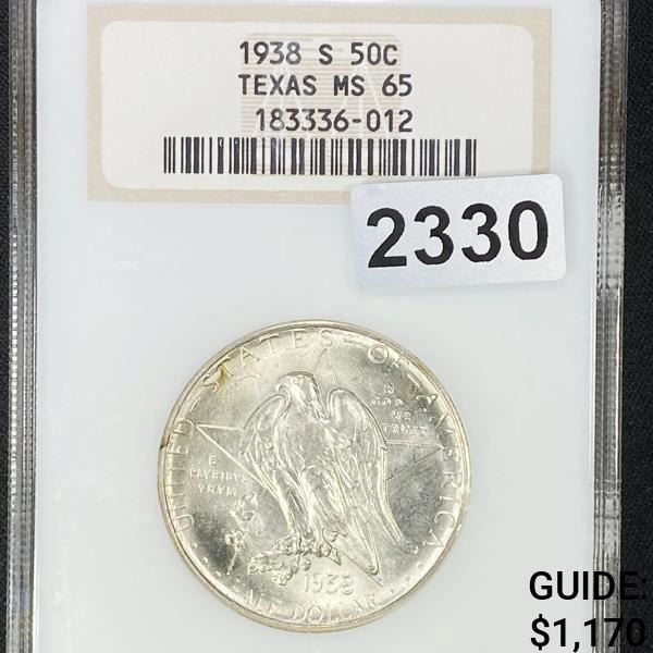 1938-S Texas Half Dollar NGC - MS65