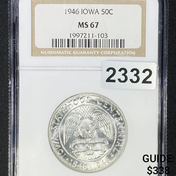 1946 Iowa Half Dollar NGC - MS67