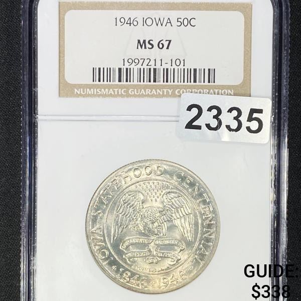 1946 Iowa Half Dollar NGC - MS67