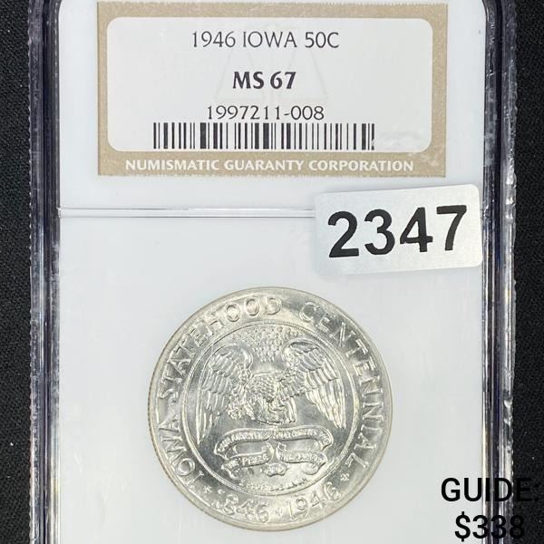 1946 Iowa Half Dollar NGC - MS67