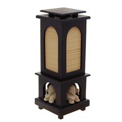 Hand Crafted Wicker Lamp & Elephant (DEC-275)