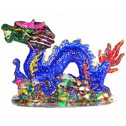 1,500ct.  Sapphire & Topaz Dragon Figure Statue RETAIL $2250 (GEM-2897)
