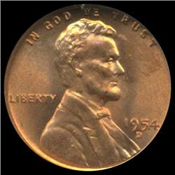 1954D Lincoln Cent Super Gem MS68 Graded  (COI-3705)