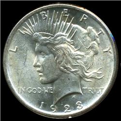 1923 Peace Dollar Coin Choice Unc (COI-3849)