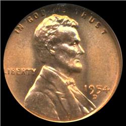 1954D US Lincoln Cent Gem+ MS67 Red   (COI-3915)