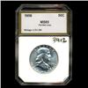 Image 3 : 1956 Franklin Half Dollar Coin Unc Gem+ FBL (COI-3912)