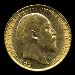 1904 Great Britain Gold Soverign Coin AU+ (COI-624)