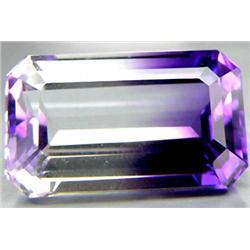 17.10ct.Top Emerald Cut Purple White Ametrine RETAIL $1600 (GEM-2959)
