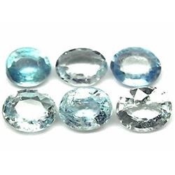3.74ct. 6Pcs Brilliant Bright Blue Green Aquamarine Brazil RETAIL $3300 (GEM-2972)