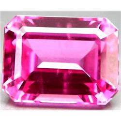 7.95ct. Excellent Emerald Cut Rich Pink Topaz RETAIL $1400 (GEM-2979)