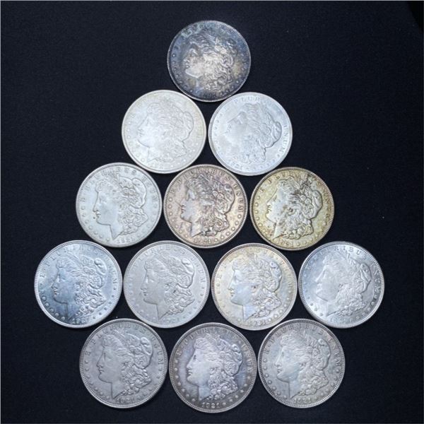(13) Morgan Silver Dollars NEARLY UNCIRCULATED