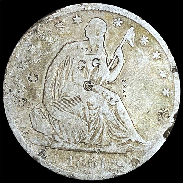 1861-S Seated Liberty Half Dollar NICELY