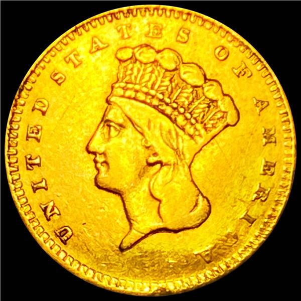 1860-S Ty 3 Rare Gold Dollar UNCIRCULATED