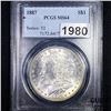 Image 1 : 1887 Morgan Silver Dollar PCGS - MS64