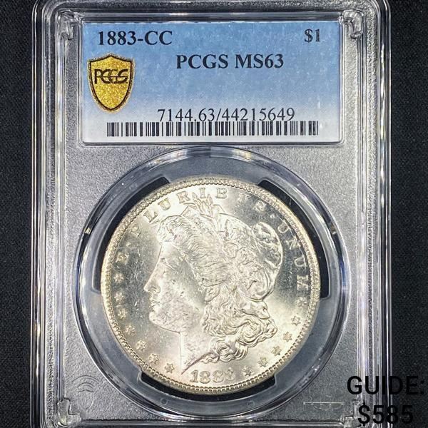 1883-CC Morgan Silver Dollar PCGS - MS63