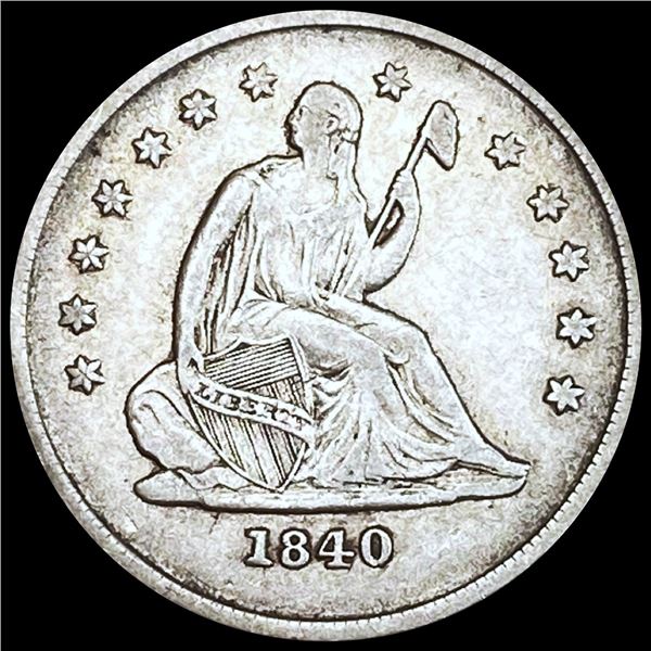 1840-O Seated Liberty Quarter LIGHTLY CIRCULATED