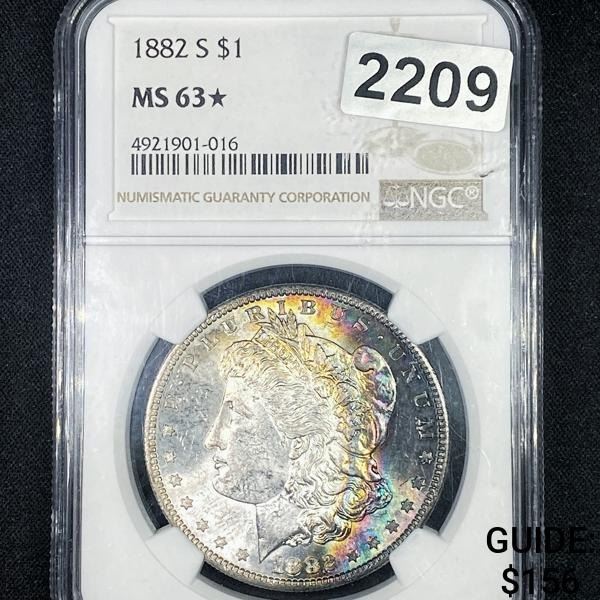 1882-S Morgan Silver Dollar NGC - MS63*