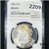 Image 1 : 1882-S Morgan Silver Dollar NGC - MS63*