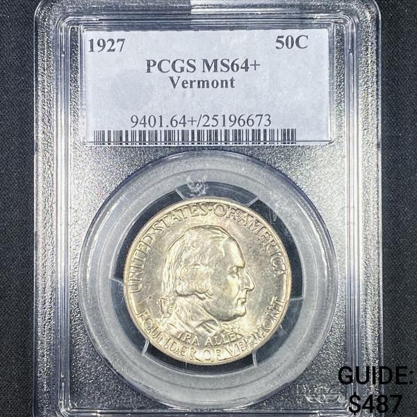 1927 Vermont Half Dollar PCGS - MS64+