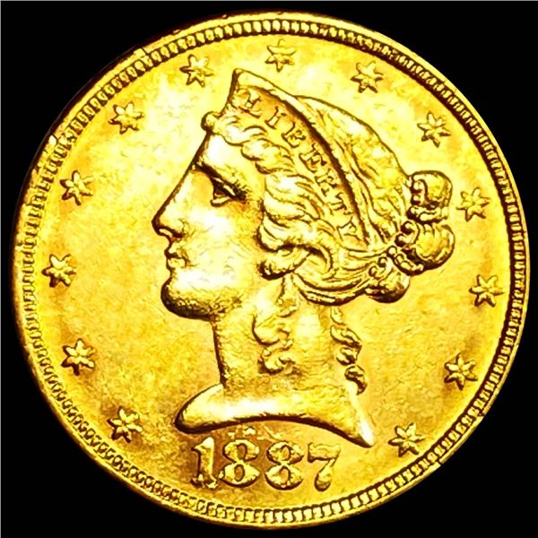 1887-S $5 Gold Half Eagle UNCIRCULATED