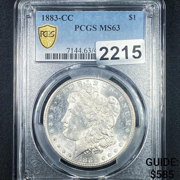 1883-CC Morgan Silver Dollar PCGS - MS63