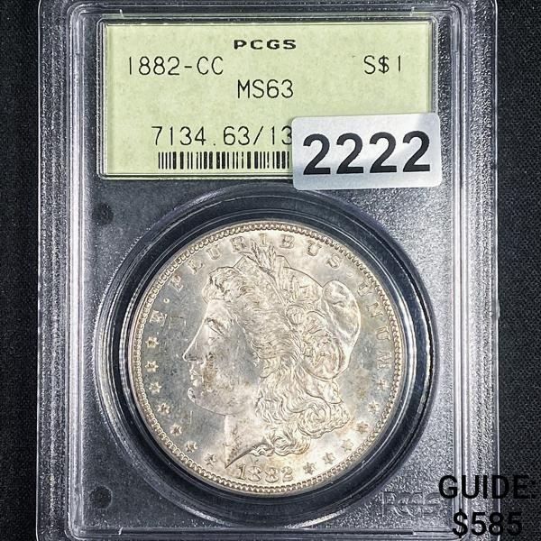 1882-CC Morgan Silver Dollar PCGS - MS63