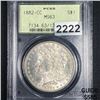 Image 1 : 1882-CC Morgan Silver Dollar PCGS - MS63