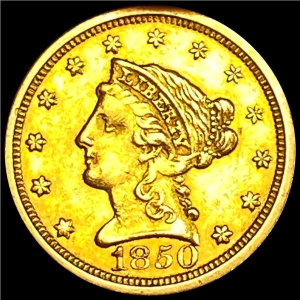 1850-O $2.50 Gold Quarter Eagle NEARLY