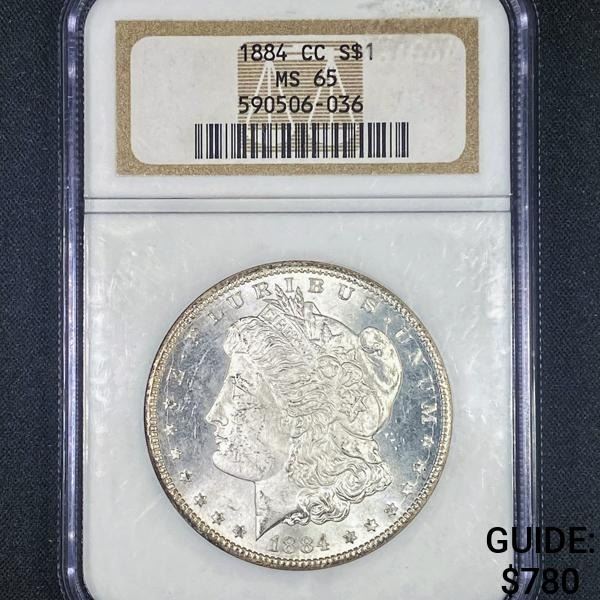 1884-CC Morgan Silver Dollar NGC - MS65