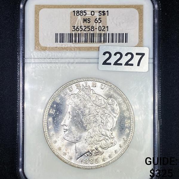 1885-O Morgan Silver Dollar NGC - MS65