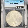 Image 1 : 1924 Silver Peace Dollar ICG - MS65