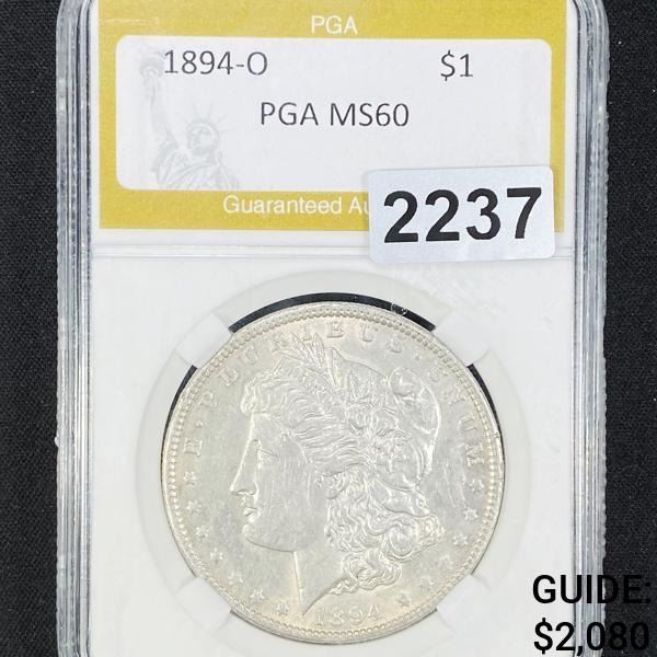 1894-O Morgan Silver Dollar PGA - MS60