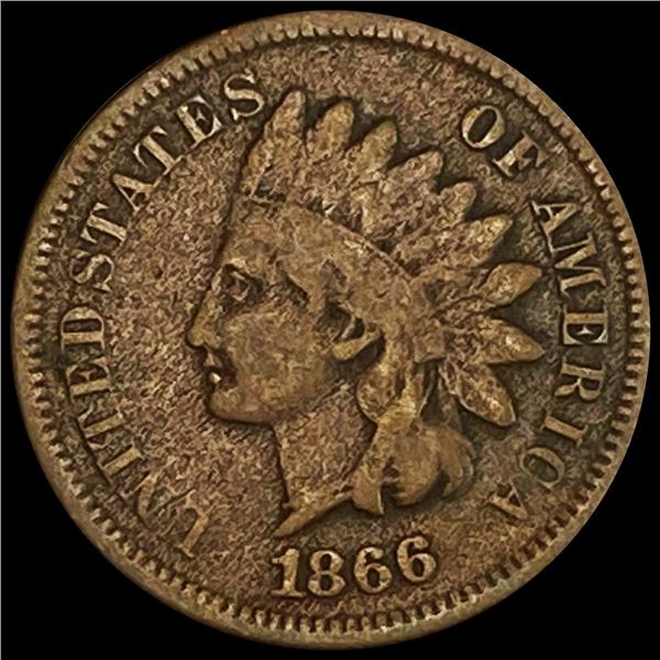 1866 Indian Head Cent NICELY CIRCULATED