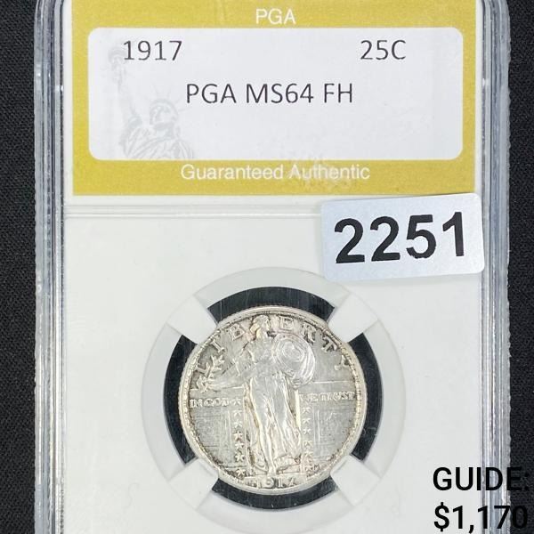 1917 Standing Liberty Quarter PGA - MS64 FH